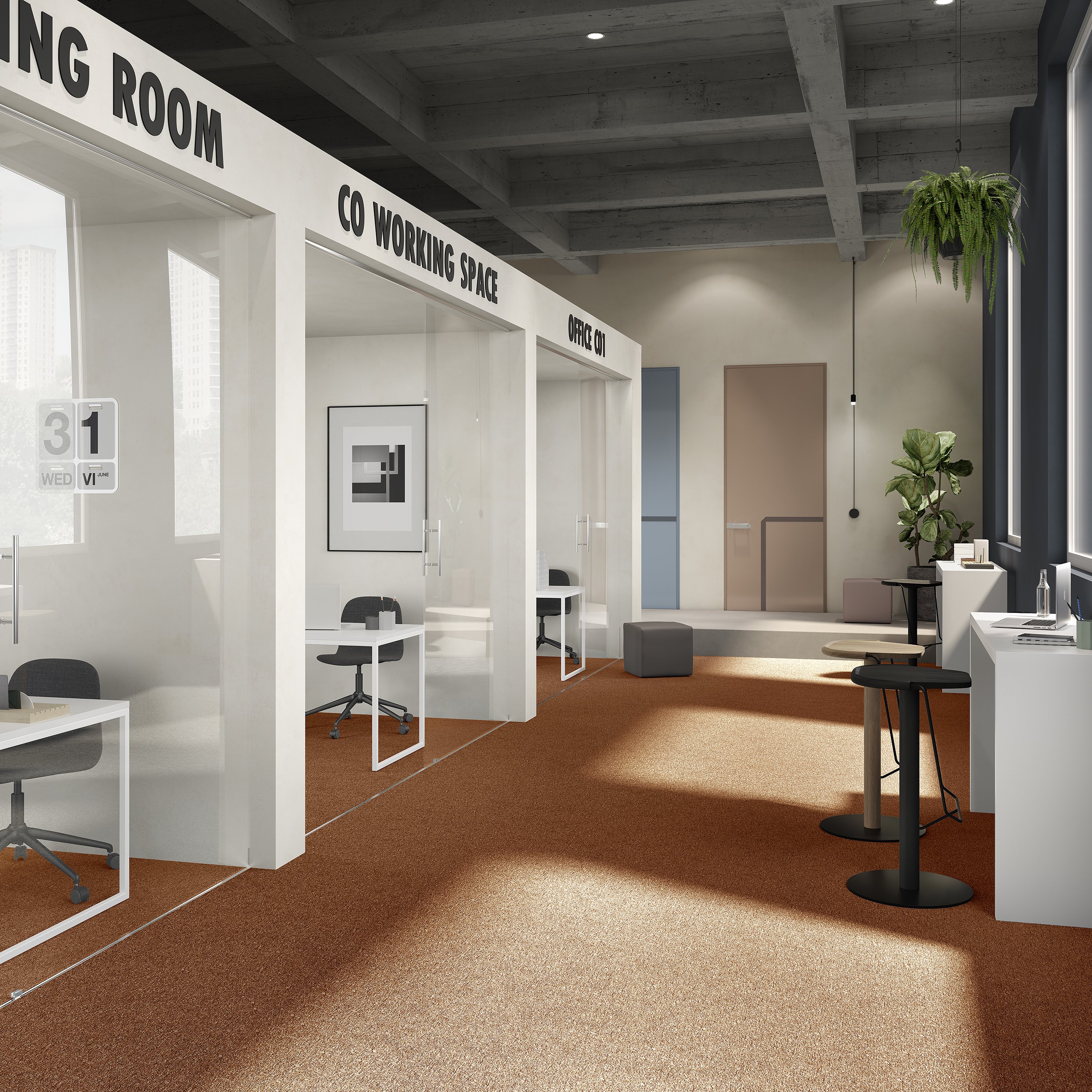 Ковровая плитка Medusa Tile 84 (500*500*5 мм) — купить в Санкт-Петербурге