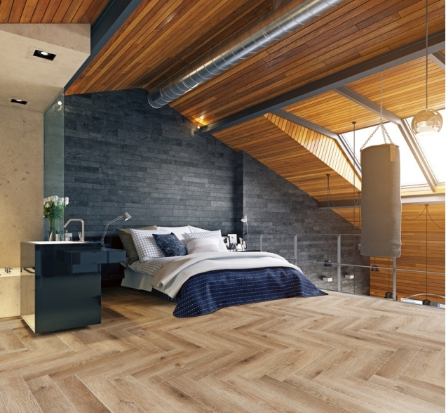 Виниловый ламинат SPC "Cronafloor" Herringbone Дуб Монпелье (640*128*4,5 мм) — купить в Санкт-Петербурге