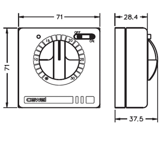 Терморегулятор Cewal RQ30 — купить в Санкт-Петербурге