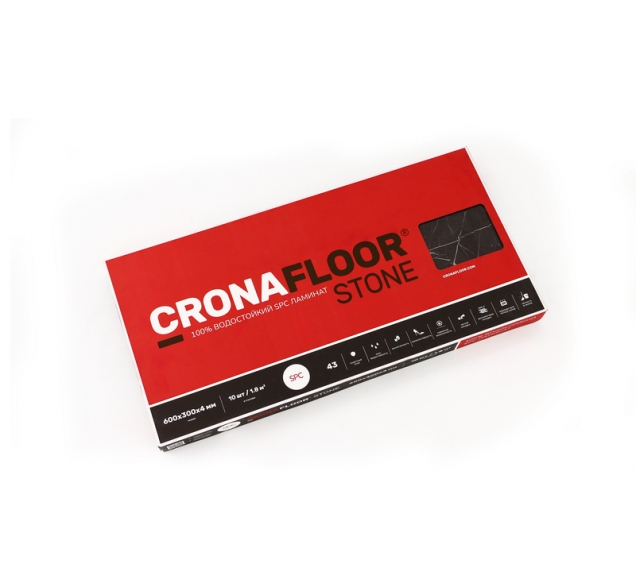 SPC ламинат "CronaFloor" Stone 4V Ноче (600*300*4 мм) — купить в Санкт-Петербурге