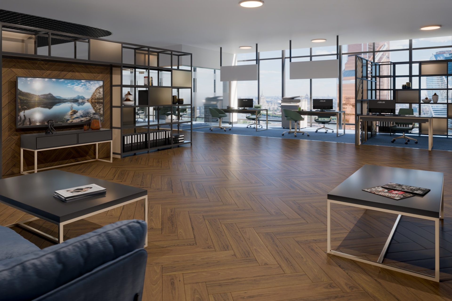 Инженерный паркет «Damy Floor» Ореховый (укладка елочкой) — купить в Санкт-Петербурге