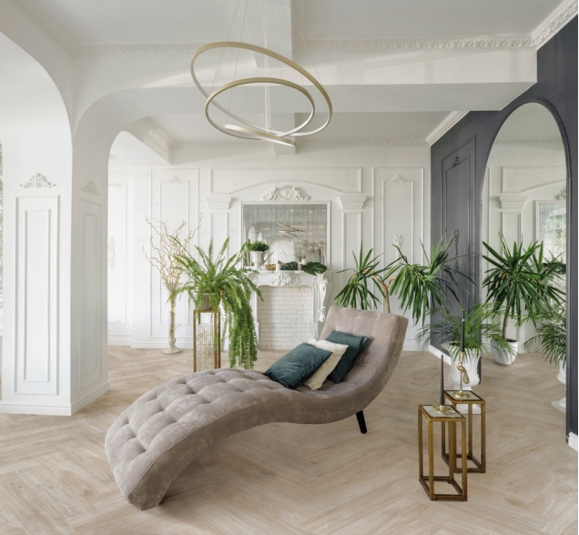 Виниловый ламинат SPC "Cronafloor" Herringbone Дуб Ницца (640*128*4,5 мм) — купить в Санкт-Петербурге