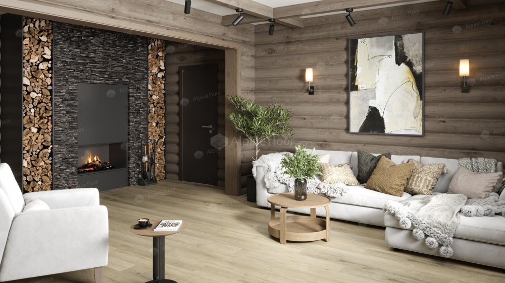 SPC Ламинат "Alpine Floor" Дуб сливочный (1220*183*8 мм) — купить в Санкт-Петербурге