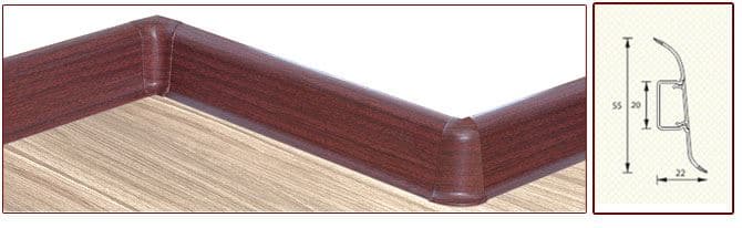 Плинтус "Идеал" пластиковый Комфорт Дуб пепельный (2500*22*55 мм) — купить в Санкт-Петербурге