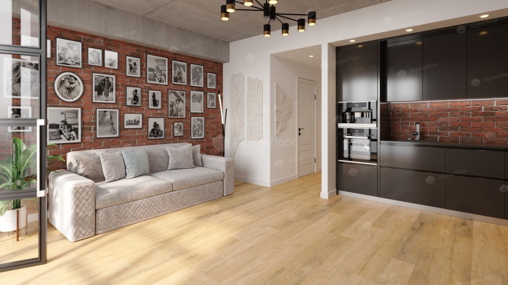 SPC Ламинат "Alpine Floor" Дуб медовый (1220*183*8 мм) — купить в Санкт-Петербурге