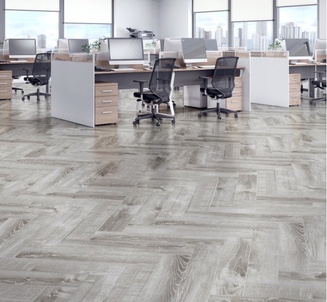 Виниловый ламинат SPC "Cronafloor" Herringbone Дуб Страсбург (640*128*4,5 мм) — купить в Санкт-Петербурге