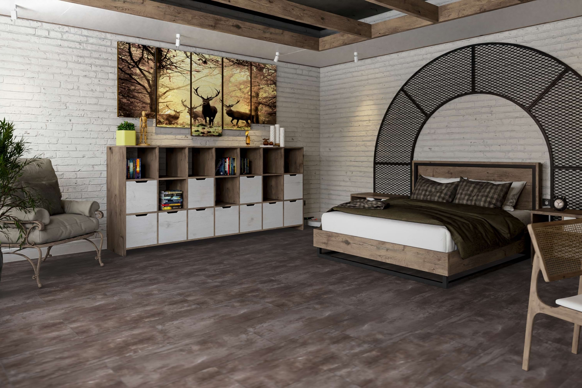 Усовершенствованная кварц-виниловая плитка «Damy Floor» Вайсхорн (912,4*455,2*2,5 мм) — купить в Санкт-Петербурге