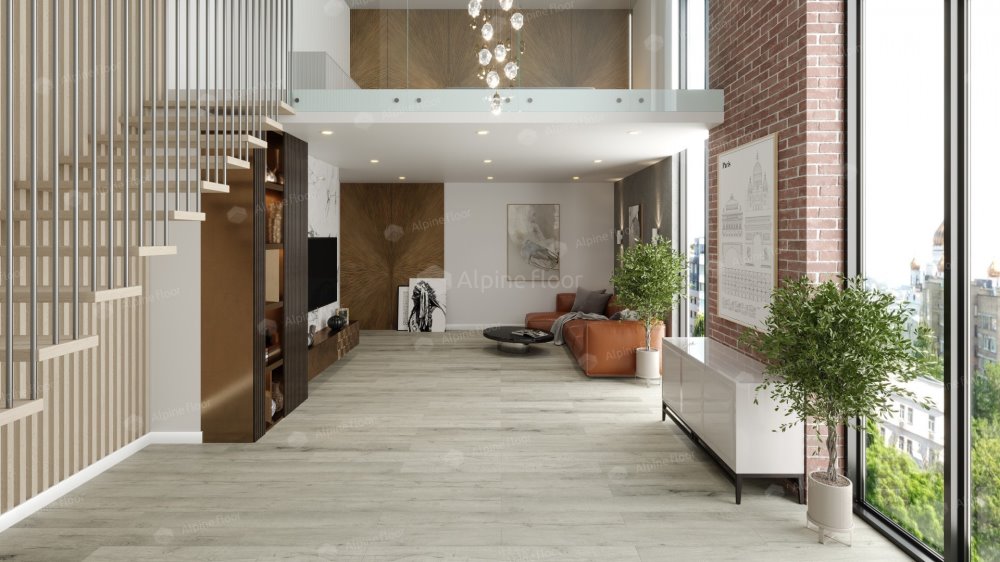 SPC Ламинат "Alpine Floor" Дуб серебряный (1220*183*8 мм) — купить в Санкт-Петербурге