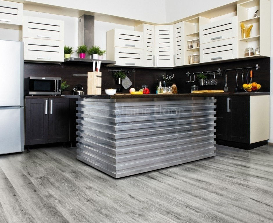 Замковая ПВХ плитка "Alpine Floor" Ясень Серый  (1220*183*4мм) — купить в Санкт-Петербурге