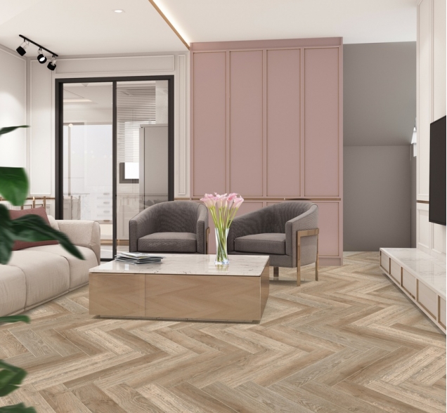 Виниловый ламинат SPC "Cronafloor" Herringbone Дуб Лилль (640*128*4,5 мм) — купить в Санкт-Петербурге