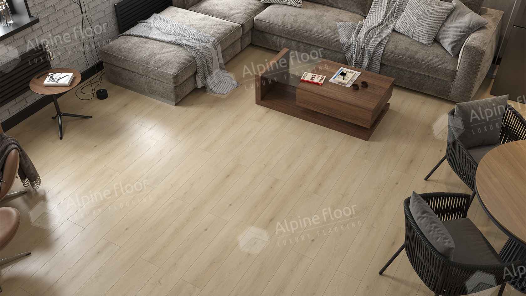 Кварцвиниловая плитка LVT "Alpine Floor" Кипарисовая (1219,2*184,15*2,5 мм) — купить в Санкт-Петербурге