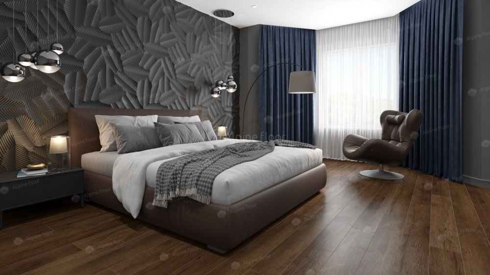 SPC Ламинат "Alpine Floor" Дуб шоколадный (1220*183*8 мм) — купить в Санкт-Петербурге