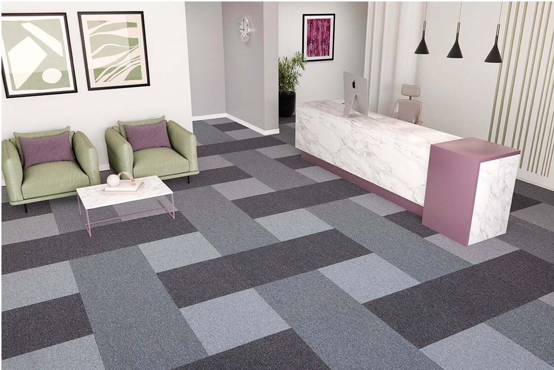 Ковровая плитка "Bonkeel" Space Grey (500*500*5,9 мм) — купить в Санкт-Петербурге