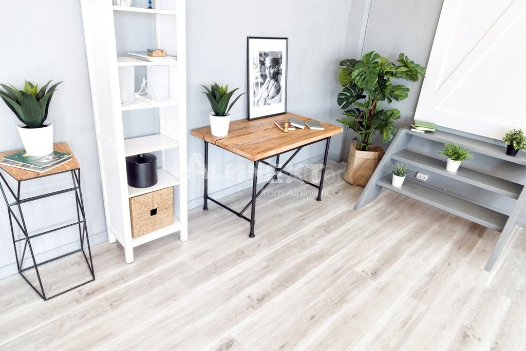 Замковая ПВХ плитка "Alpine Floor" Дуб выбеленный  (1220*183*4мм) — купить в Санкт-Петербурге