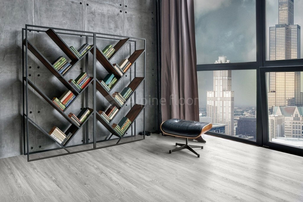 Замковая ПВХ плитка Секвойя Снежная  (1219*184*3,2мм) — купить в Санкт-Петербурге