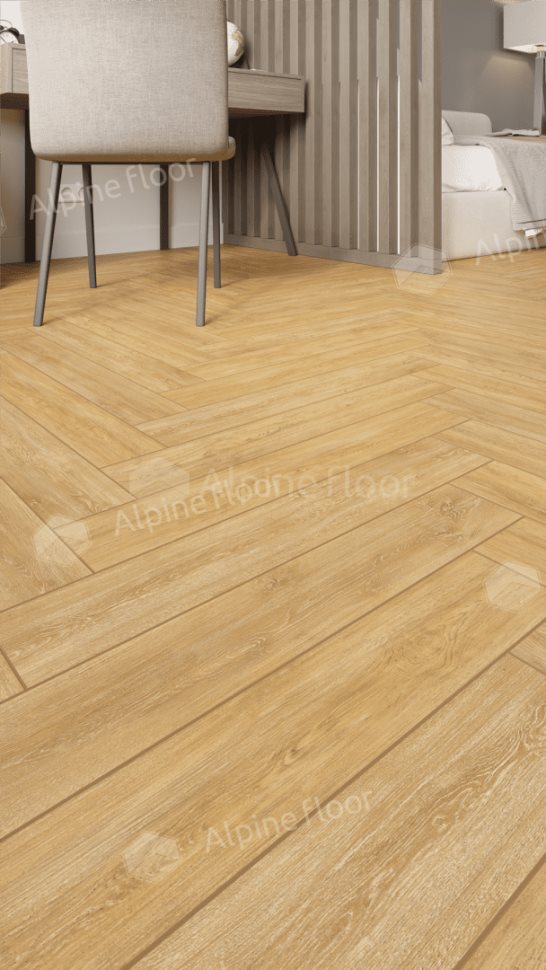 Ламинат "Alpine Floor" Herringbone 12 PRO Дуб Тулуза (606*101*12 мм) — купить в Санкт-Петербурге